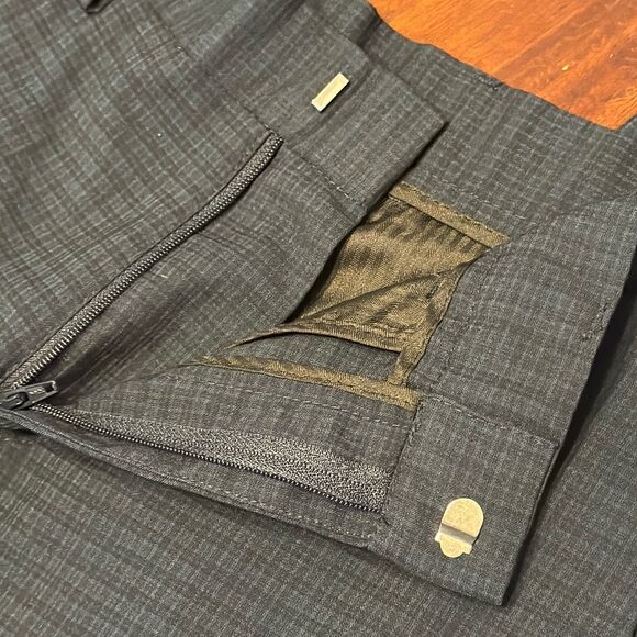 Perry Ellis Portfolio Dark Blue Plaid Tapered Dress Pants Men’s US 30 x 30 Very - Picture 8 of 8